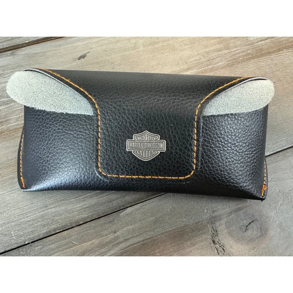 NEW‎ Harley-Davidson Semi-Hard Eyeglasses Case With Microfiber Cleaning Cloth